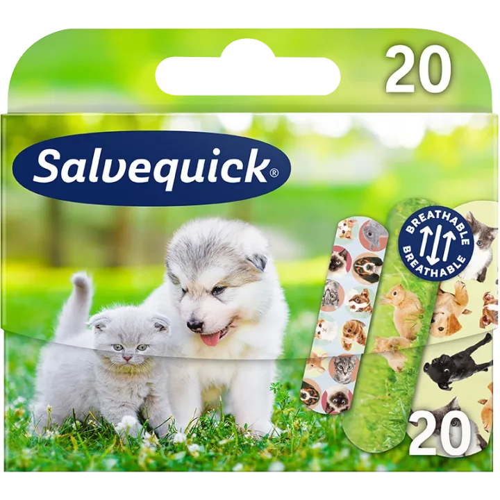 Salvequick Animals barnplåster 20 st Salvequick