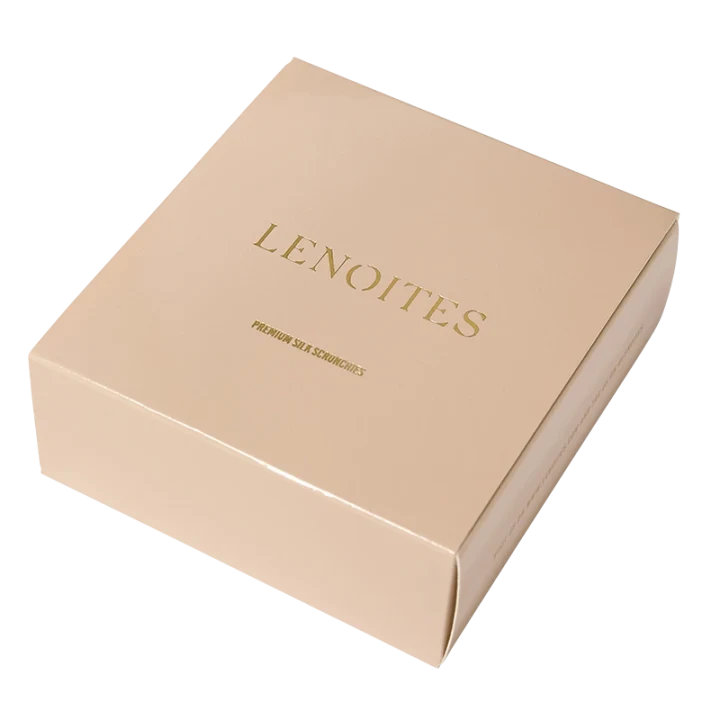 Lenoites Mulberry Silk Scrunchie Blue Lenoites