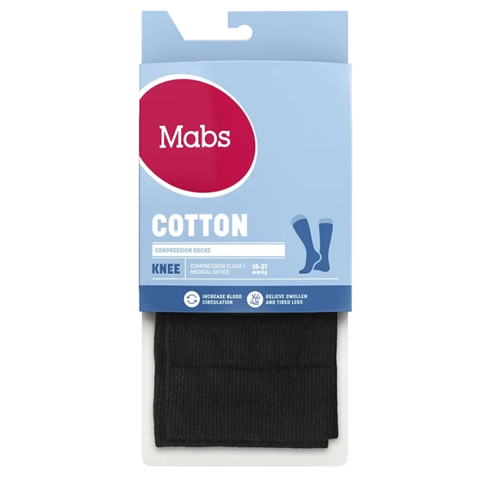 Mabs Cotton Knee Wide Black 1 par S Mabs