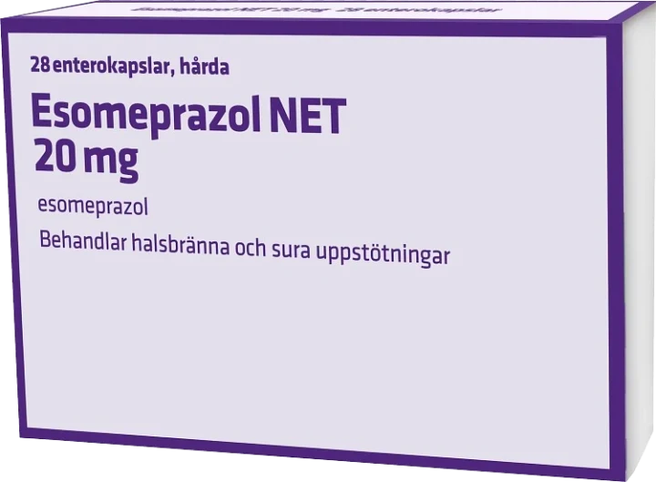 Esomeprazol NET, enterokapsel, hård 20mg Blister, 28kapslar Esomeprazol Net