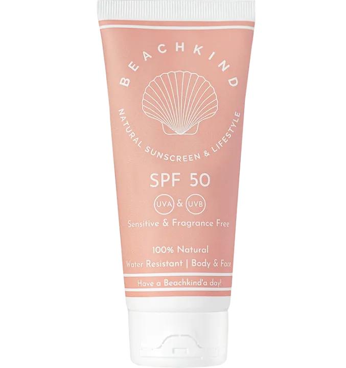 Beachkind Natural Sunscreen Sensitive Fragrance Free SPF 50 50 ml Beachkind