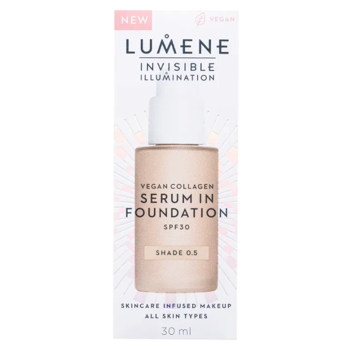 Lumene Invisible Illumination Vegan Collagen Serum in Foundation SPF30 30 ml 0.5 Lumene