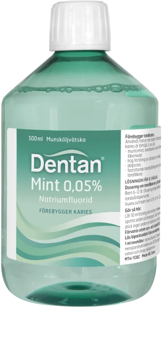 Dentan Mint munskölj 0,05 % 500 ml Dentan