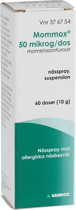 Mommox nässpray 50 µg/dos 60 doser Mommox
