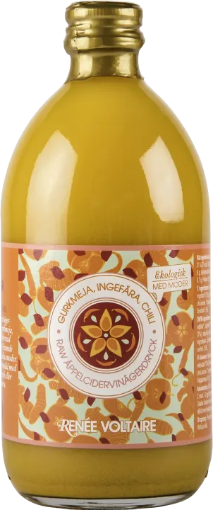Renée Voltaire Raw Äppelcidervinägerdryck Gurkmeja,Ingefära & Chili 500 ml Renée Voltaire