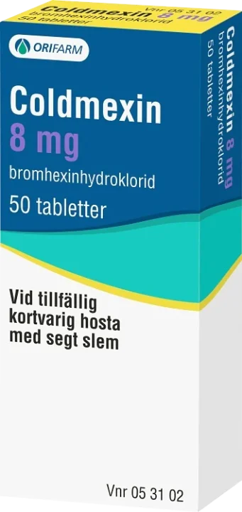 Coldmexin Orifarm 8 mg 50 tabletter Orifarm