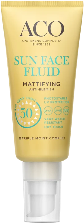 ACO Sun Face Fluid Mattifying SPF50+ 40ml ACO