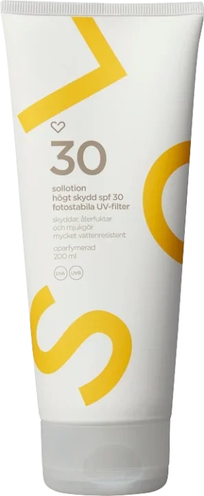 Hjärtats Sollotion SPF30 Oparfymerad 200 ml Hjärtats