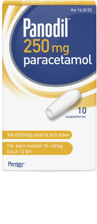 Panodil suppositorium 250 mg 10 st Panodil
