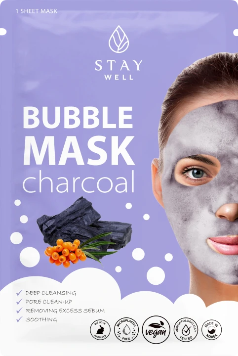 Stay Well Deep Cleansing Bubble Mask Charcoal Stay Well