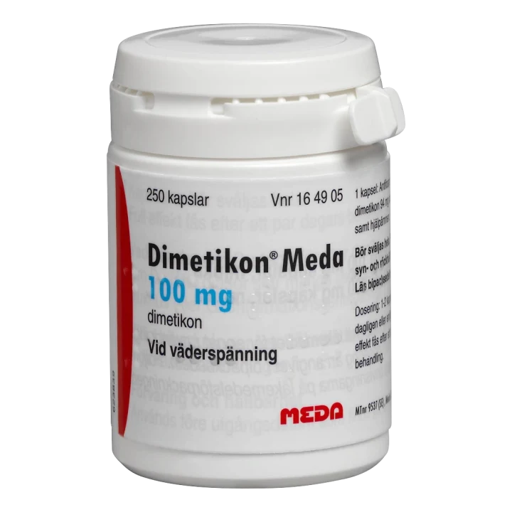 Dimetikon Meda mjuk kapsel 100 mg 250 st Dimetikon meda