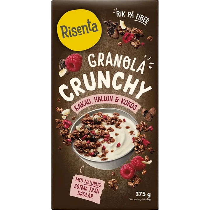 Risenta Granola Kakao Hallon Kokos 375 g Risenta