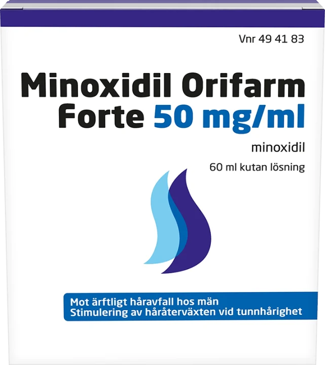 Minoxidil Orifarm Forte kutan lösning 50 mg/ml 60 ml Orifarm