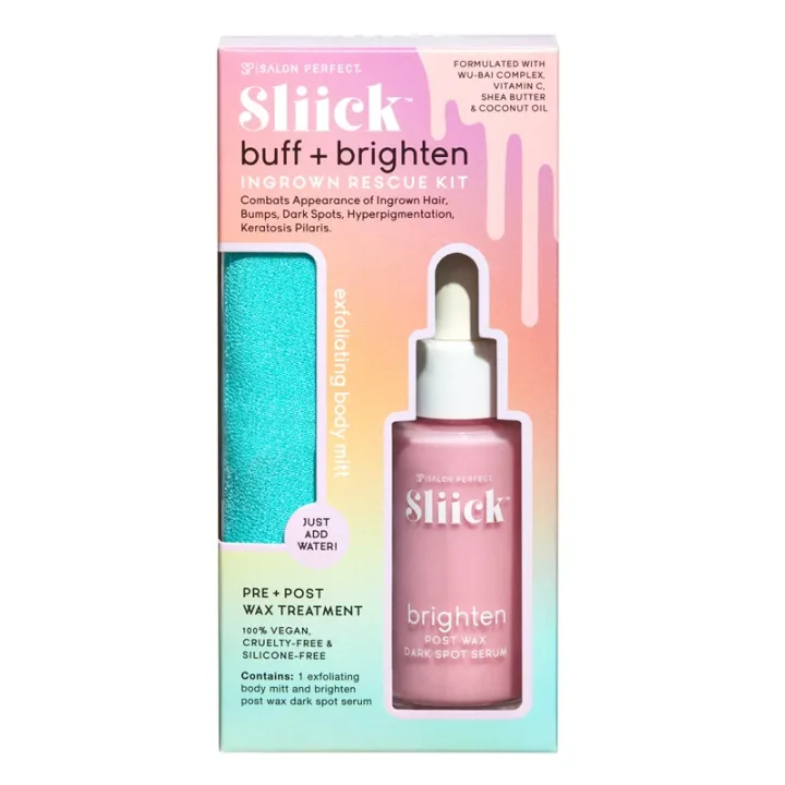 Sliick by Salon Perfect Buff+Brighten Ingrown Rescue Kit 30ml sliick