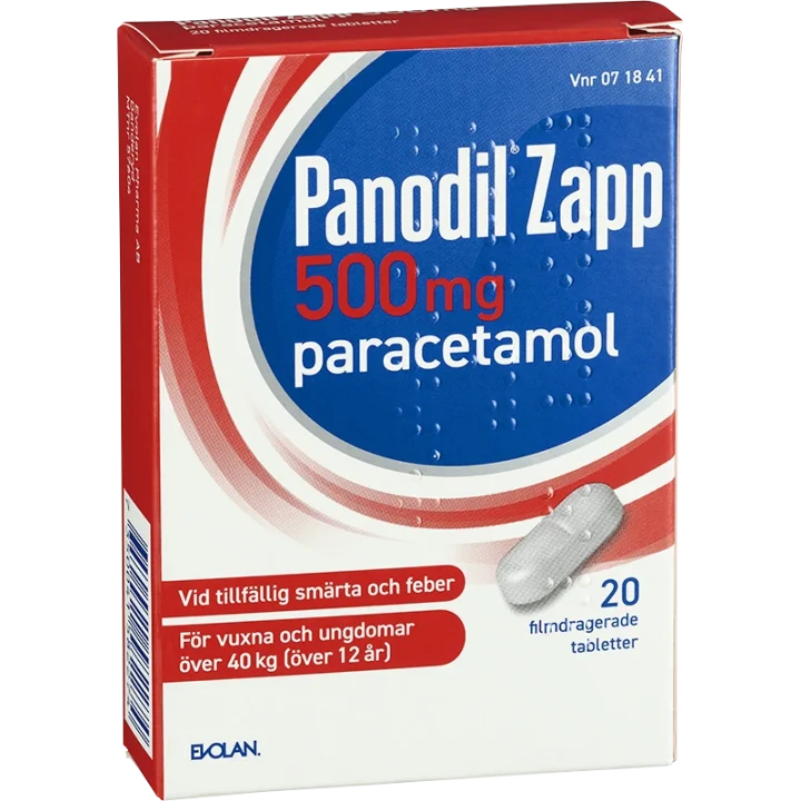 Panodil Zapp, filmdragerad tablett 500 mg, 20 st Panodil Zapp