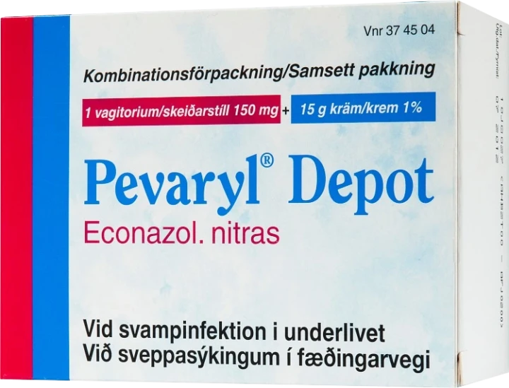Pevaryl Depot vagitorium och kräm 150 mg + 1% 1 st Pevaryl