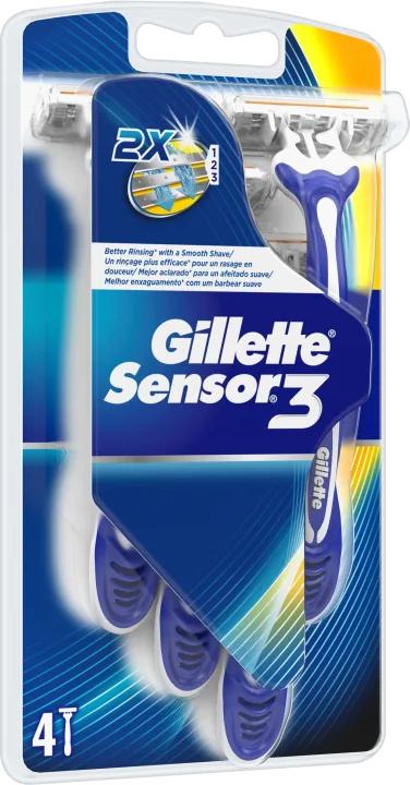 Gillette Sensor 3 4P Engångshyvel för män Gillette