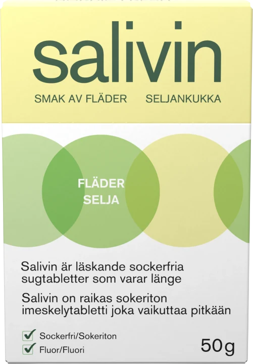Salivin Nordic Fresh Sugtablett vid muntorrhet 50 g Salivin