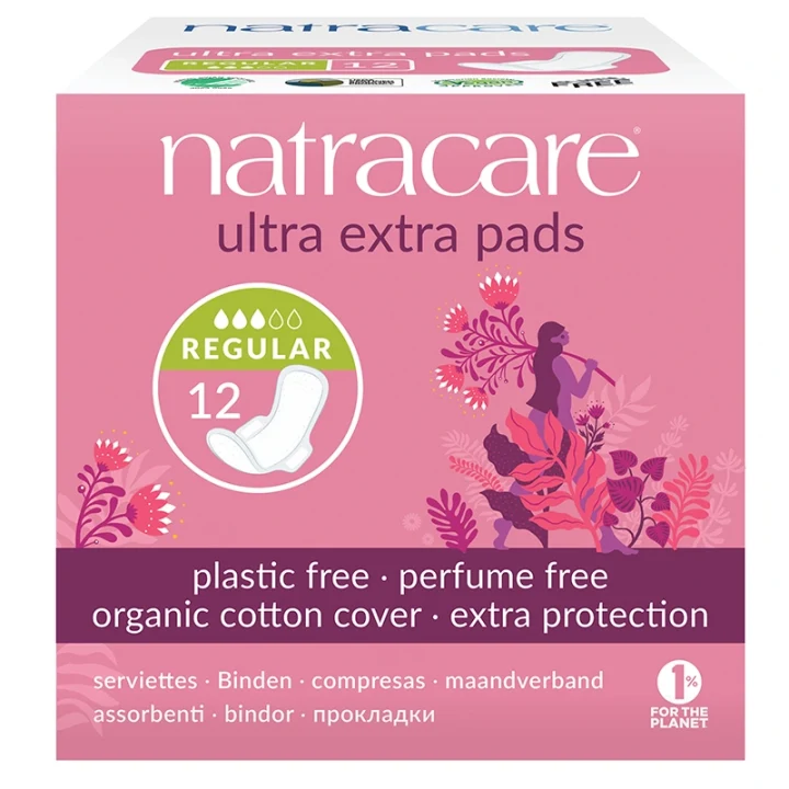 Natracare Binda Ultra Extra Normal med Vingar 12 st Natracare
