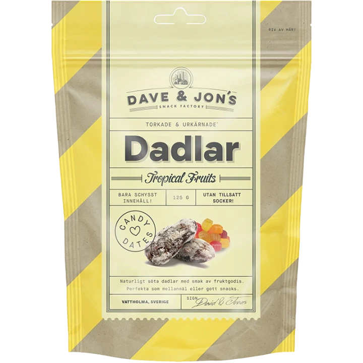 Dave & Jon's Dadlar Tropical Fruits 125 g Dave & Jons