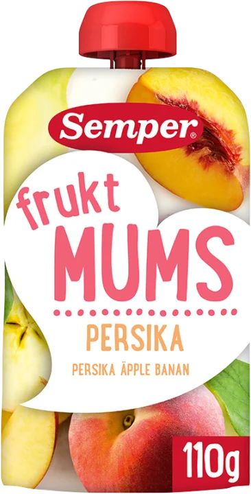 Semper Fruktmums Persika Klämpåse från 6 mån 110 g Semper