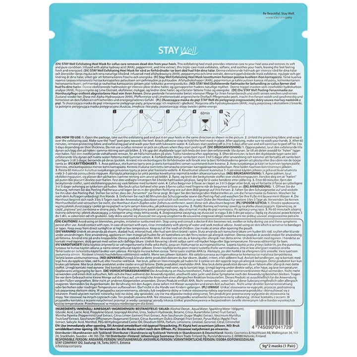 Stay Well Exfoliating Heel Mask Peppermint & Lime 1 par Stay Well