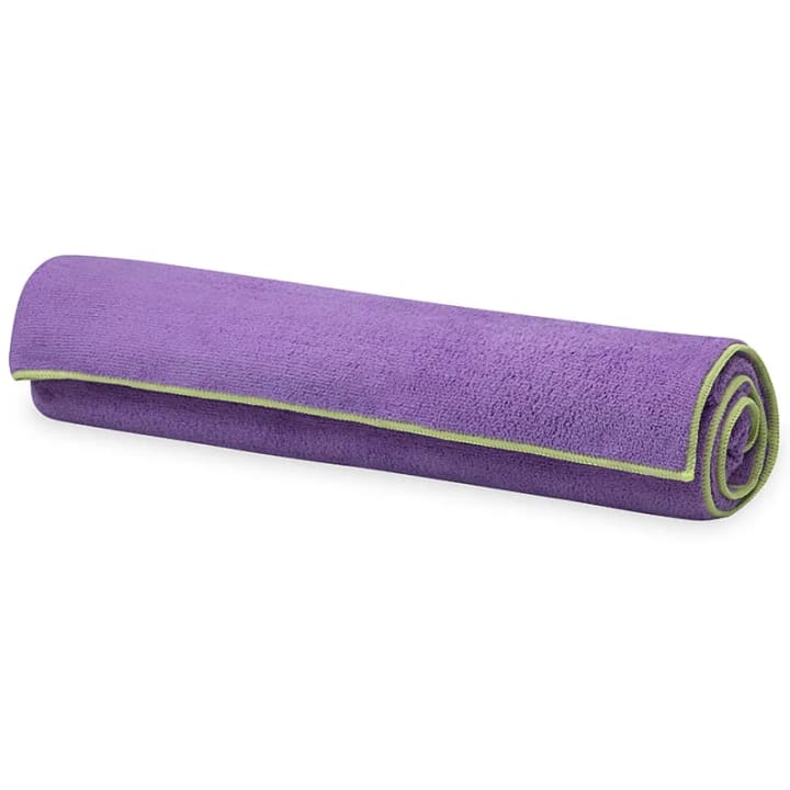Gaiam Stay-Put Yoga Mat Towel Purple Jam Gaiam