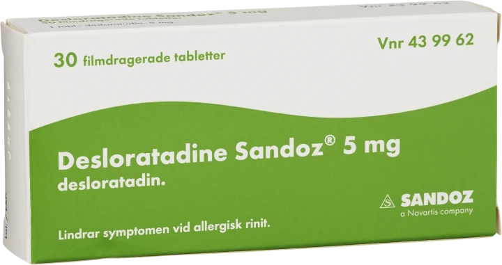 Desloratadine Sandoz filmdragerad tablett 5 mg 30 st Sandoz