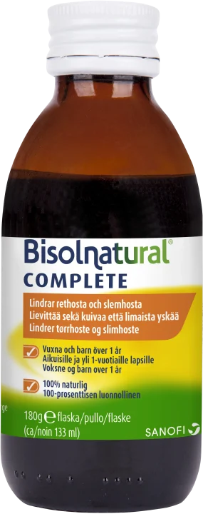 Bisolnatural Complete Hostsirap 133 ml Bisolvon
