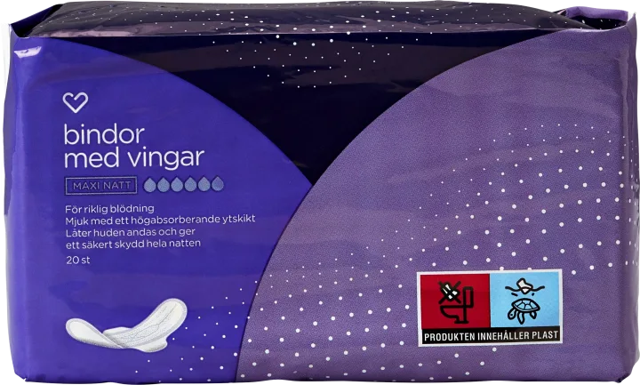 Hjärtats Bindor med vingar Natt 20 st Hjärtats