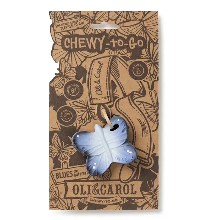 Oli & Carol Bitleksak Fjäril Blue Liten Gummi Oli & Carol