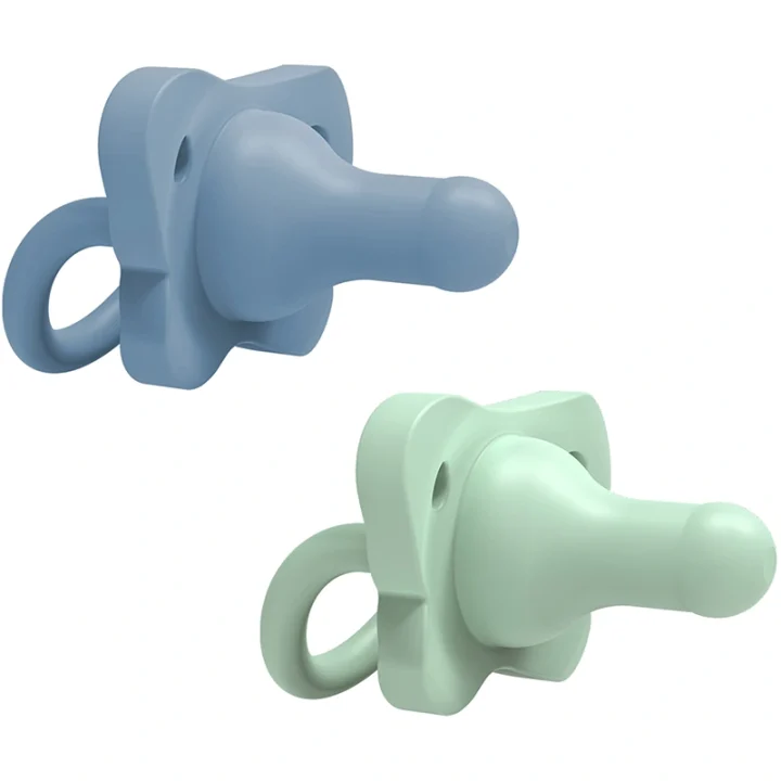 Dr Brown's HappyPaci Silicone Soother 0-6m Blå/Grön 2-pack Dr Browns