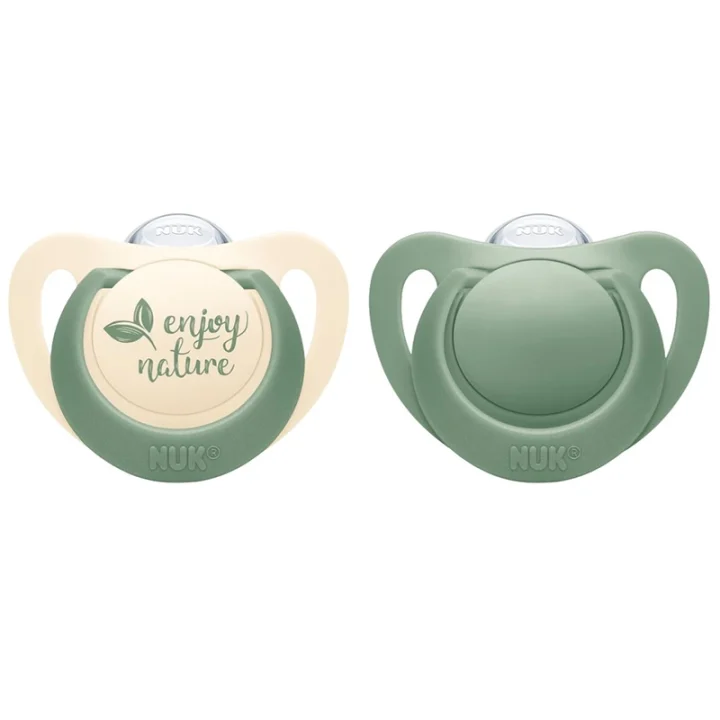 NUK for Nature Napp Silikon Green 2-pack 6-18 mån Nuk