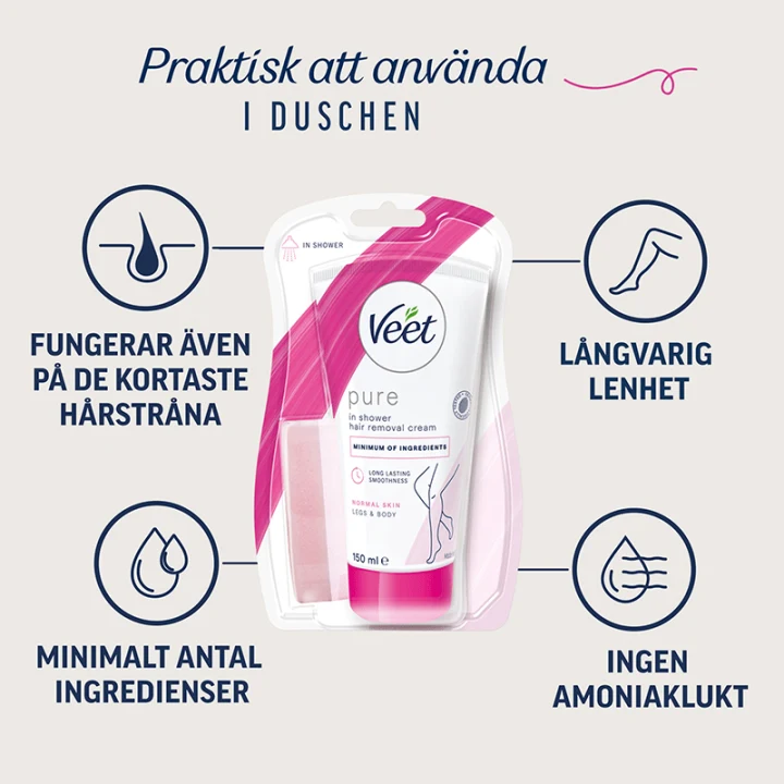 Veet In Shower Hair Removal Cream Legs & Body Normal Skin 150 ml Veet