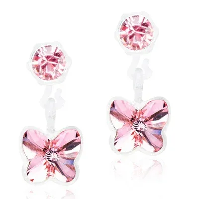 Blomdahl Örhängen Pendant Butterfly Light Rose Blomdahl