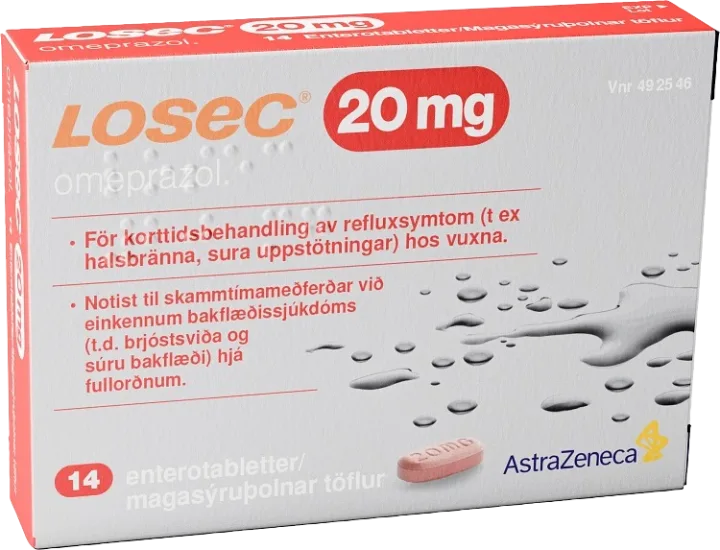 Losec enterotablett 20 mg 14 st Losec
