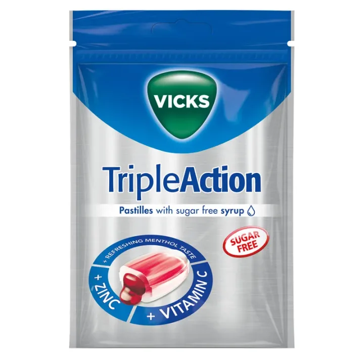 Vicks Triple Action Sugar Free 72 g Vicks