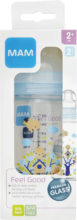 MAM Feel Good nappflaska glas 260 ml Mam