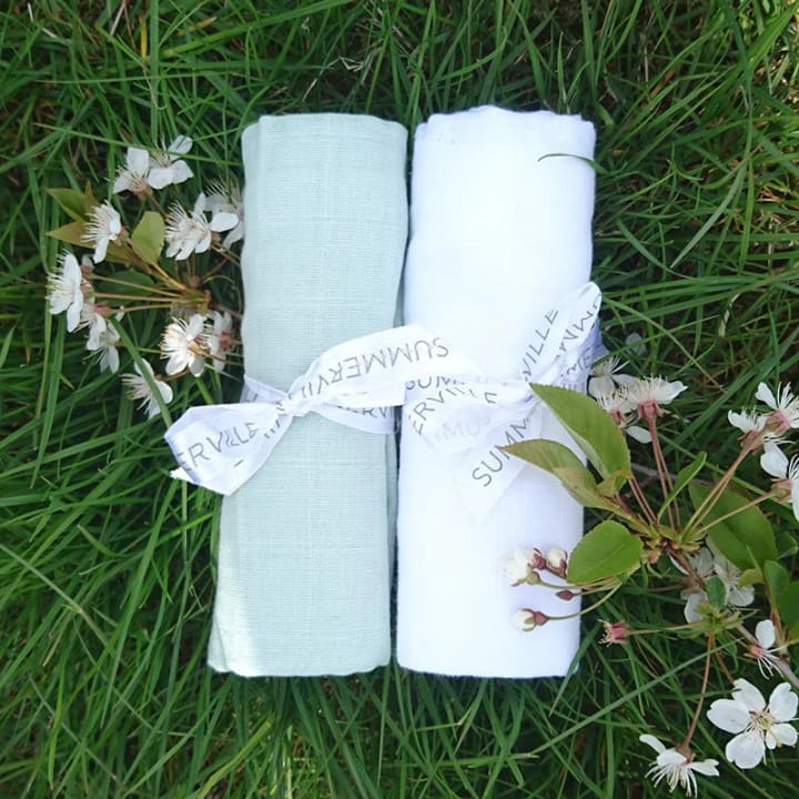 Summerville Organic Muslin 2-pack Soft Mint Summerville Organic