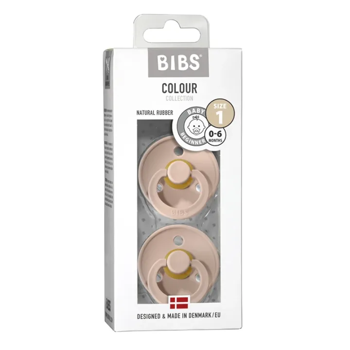 BIBS Colour Collection Napp Blush 2-pack 0-6 mån Bibs