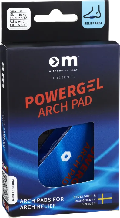 Ortho Movement Powergel Arch Pad Medium 40-43 Ortho Movement