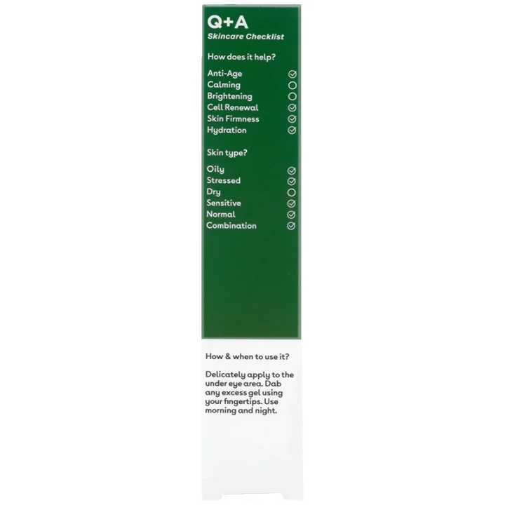 Q+A Seaweed Peptide Eye Gel 15 ml Q+A
