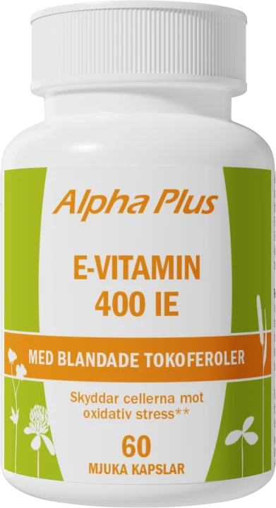 Alpha Plus E-vitamin 400 IE 60 kapslar Alpha Plus