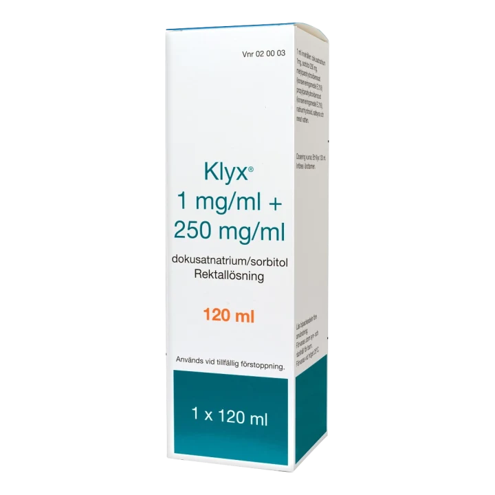 Klyx rektallösning 1 mg/ml + 250 mg/ml 120 ml Klyx