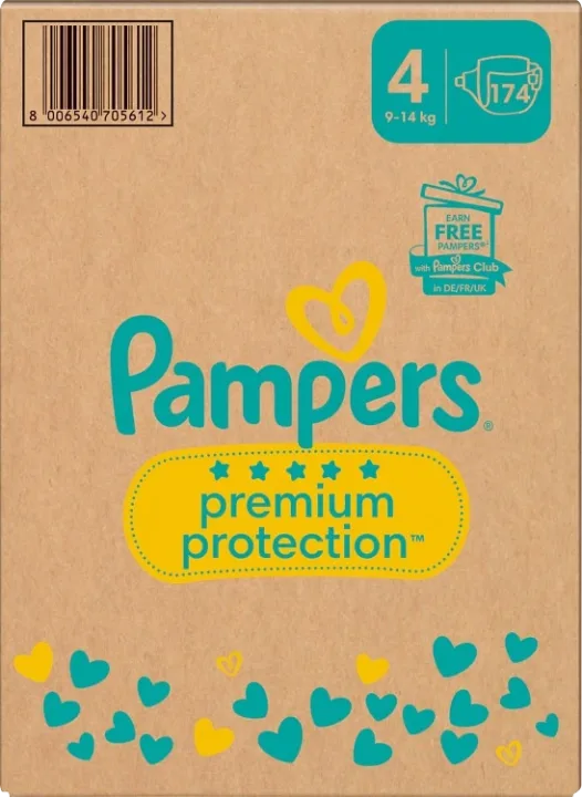 Pampers Premium Protection S4 9-14kg 174st Pampers