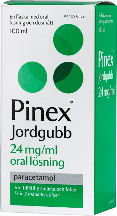 Pinex Jordgubb oral lösning 24 mg/ml 100 ml Pinex