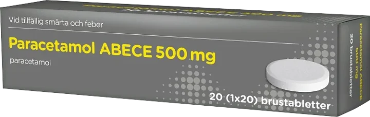 Paracetamol ABECE Brustablett 500 mg 20 st ABECE