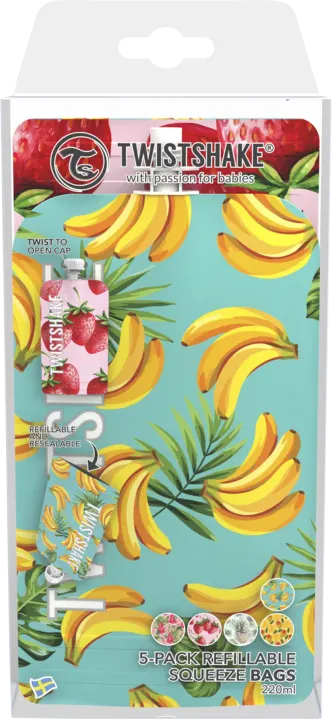 Twistshake Squeeze Bag 5x220 ml Fruit Twistshake