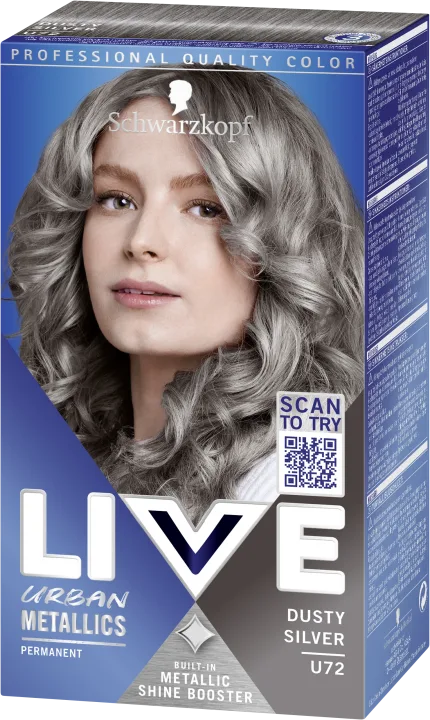 Schwarzkopf Live Intense Color Hårfärg U72 Dusty Silver Schwarzkopf