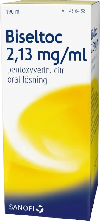 Biseltoc Oral lösning 2,13mg/ml Flaska, 190ml 